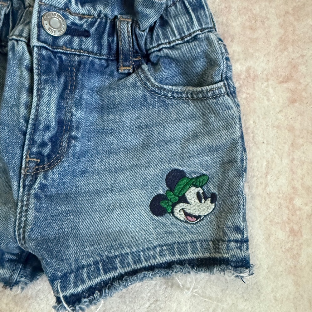 Baby Gap denim Minnie Mouse shorts